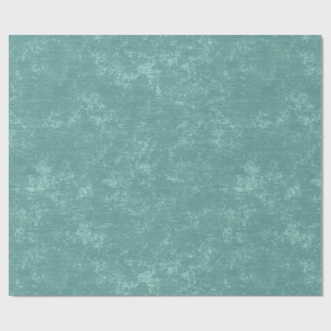 Rustic Turquoise Vintage Textured Christmas  Wrapping Paper (Flat)