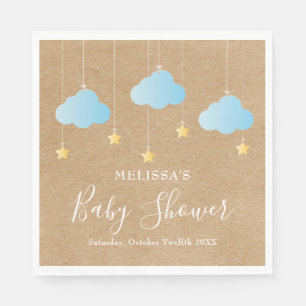 Rustic Twinkle Twinkle Baby Boy Shower / Sprinkle Napkin