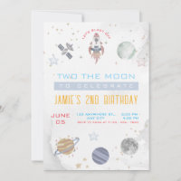 Rustic Two The Moon Outer Space Birthday Party