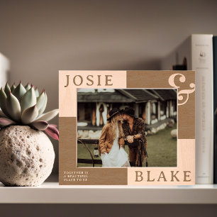 Rustic Two-Tone Personalised Couple Photo Etched Frames