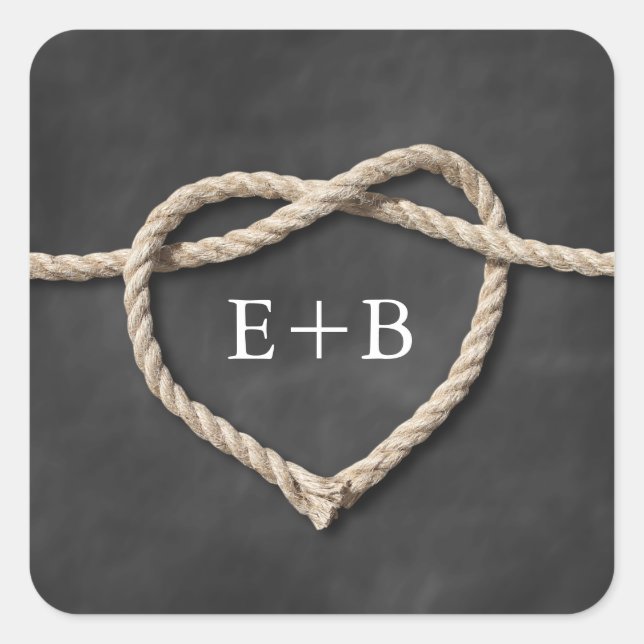Rustic Tying the Knot Sticker (Front)