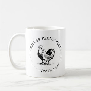 rustic typewriter family farm monogram coffee mug