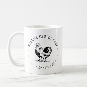 rustic typewriter family farm monogram coffee mug
