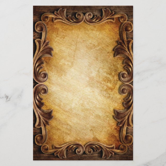 rustic typography western country wedding stationery (Front)