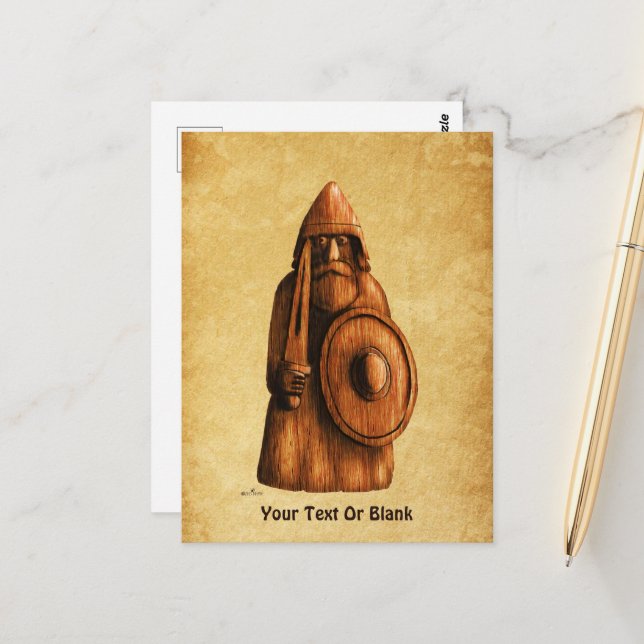 Rustic Viking Postcard (Front/Back In Situ)