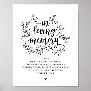 Rustic Vines In Loving Memory Poster