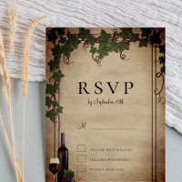 Rustic Vineyard Wedding RSVP 
