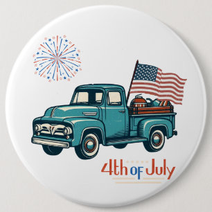 Rustic/vintage 4th of July 6 Cm Round Badge