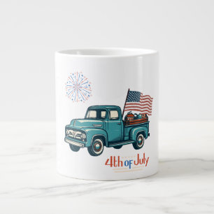 Rustic/vintage 4th of July  Large Coffee Mug