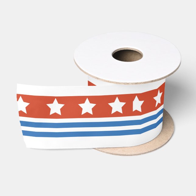 Rustic/vintage 4th of July  Satin Ribbon (Spool)