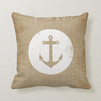 Rustic vintage anchor cushion