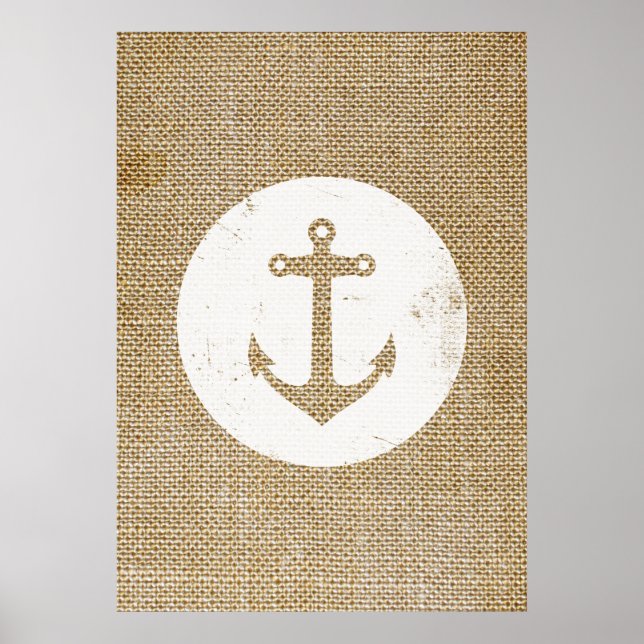 Rustic vintage anchor poster (Front)