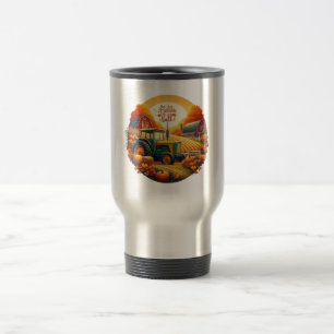 Rustic/vintage autumn on the farm travel mug