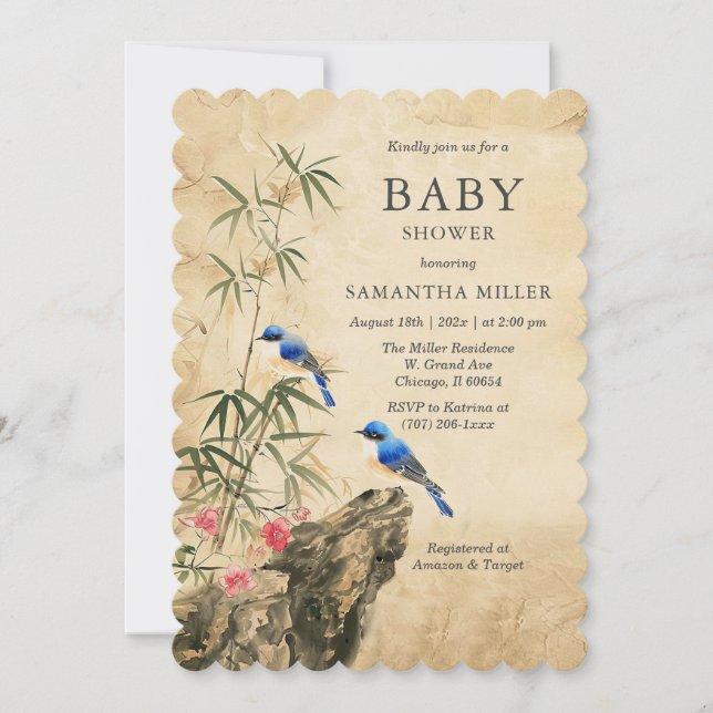 Rustic Vintage Baby Shower Template (Front)