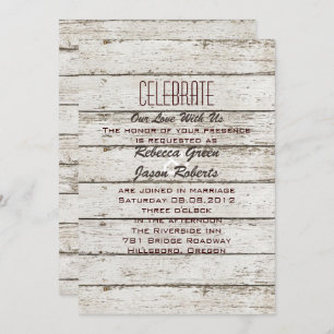 rustic vintage barn wood barn wedding invitation