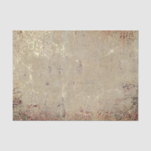 Rustic Vintage Beige Brown Grunge Texture Tissue Paper