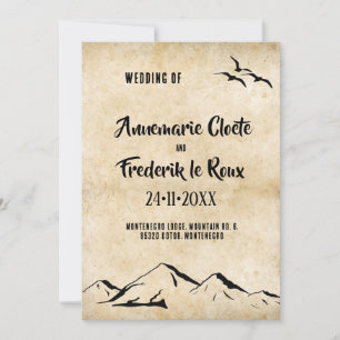 Rustic Vintage Calligraphy Invitation