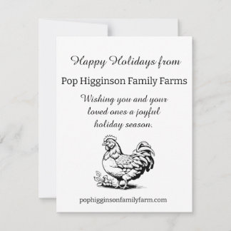 Rustic Vintage Chicken Farm Holiday Card