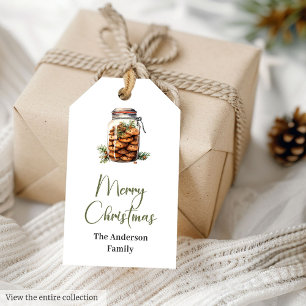 Rustic Vintage Cosy Neutral Minimal Watercolor Gift Tags