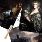 Rustic Vintage Elegant Woman Ocean Decoupage