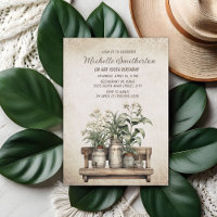 Rustic Vintage Farmhouse Plants 100th Birthday