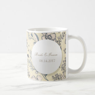Rustic Vintage Flower Floral Wedding Coffee Mug