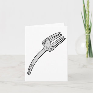 Rustic Vintage Fork Retro Cutlery Card