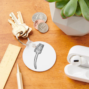 Rustic Vintage Fork Retro Cutlery  Key Ring