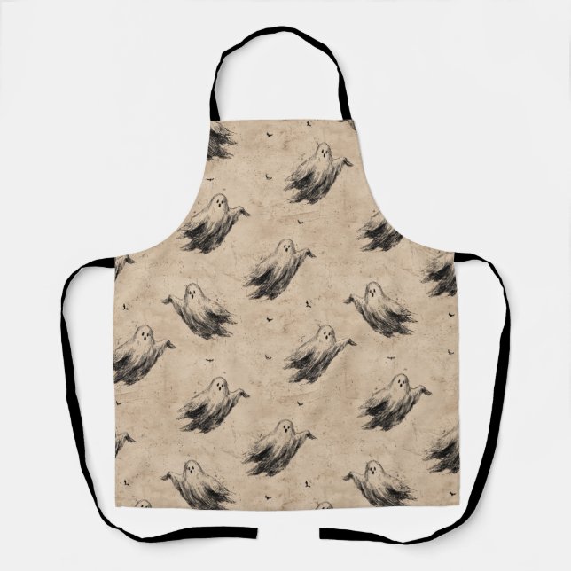 Rustic Vintage Ghost Pattern (2) Apron (Front)