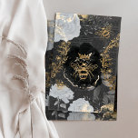 Rustic Vintage Honey Bees & Floral Roses Decoupage Tissue Paper<br><div class="desc">We've designed this beautiful honey bee and floral decoupage tissue paper. Our design features our hand-drawn vintage sketch style honey bees, as well as our hand-drawn golden crown, black roses, and white florals. Accents of faux gold foil elements and paint splatter are added to further enhance this beautiful vintage honey...</div>
