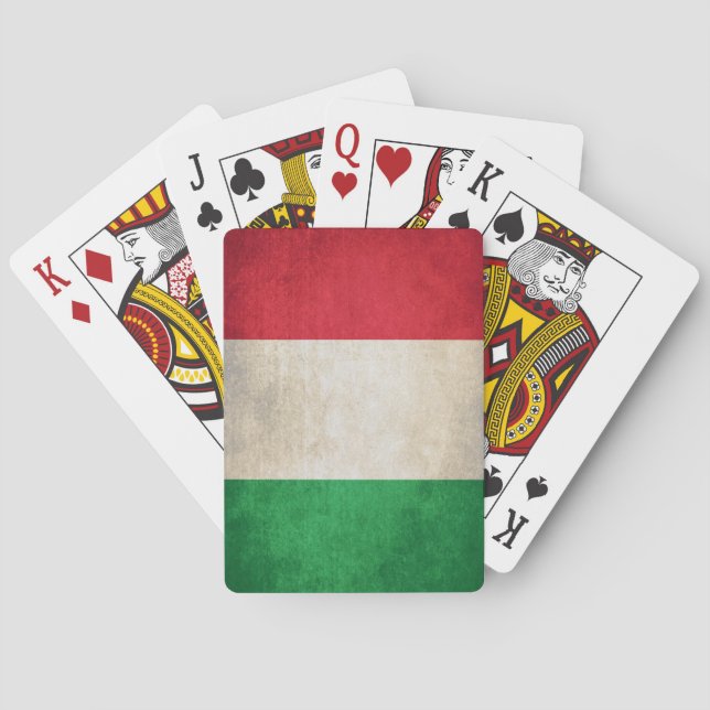 Rustic vintage Italian Flag Card Game (Back)