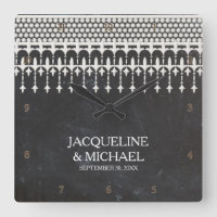 Rustic Vintage Lace Chalk Board Script Typography