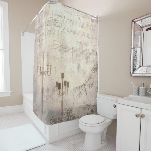 Rustic Vintage look Design 39 Shower Curtain (In Situ)