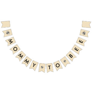 Rustic Vintage Mummy to Bee Baby Shower Bunting