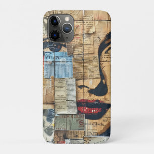 Rustic Vintage Newspaper Patchwork Collage (11) Case-Mate iPhone Case