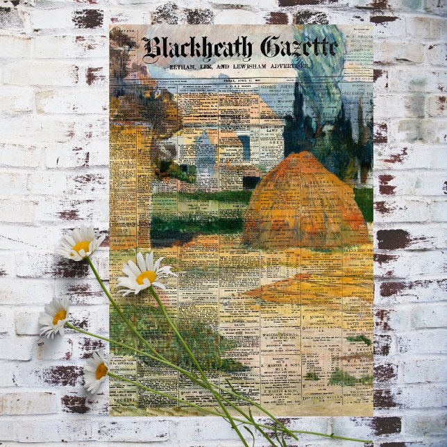 Rustic Vintage Newspaper Texture Decoupage Tissue Paper (Creator Uploaded)