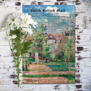 Rustic Vintage Newspaper Texture Decoupage Tissue Paper