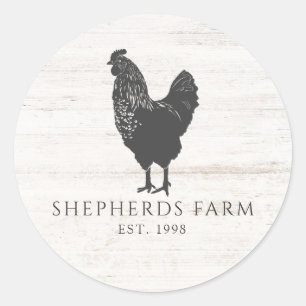 Rustic Vintage Rooster Wood Farm Product Labels