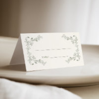 Rustic Vintage Sage Floral Frame Wedding 