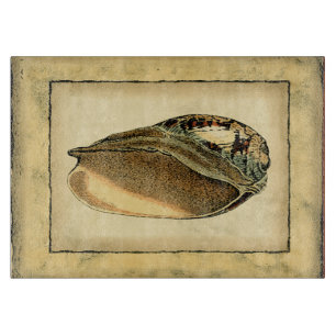 Rustic Vintage Seashell Cutting Board