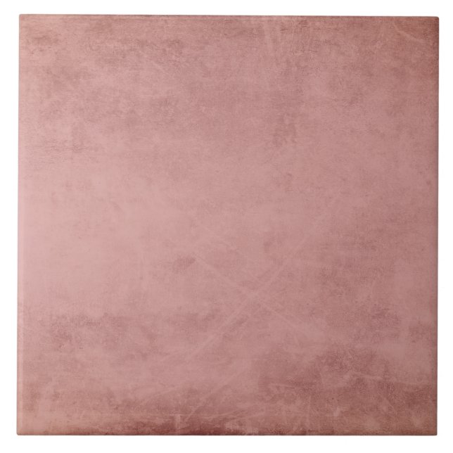 Rustic Vintage Shabby Chic Red Faux Texture  Tile (Front)
