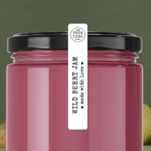 Rustic Vintage Simple Logo Food Jar Lid Seal Label