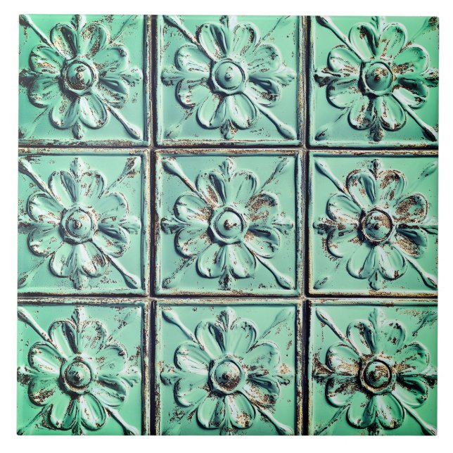 Rustic Vintage Style Ceramic Tile (Front)