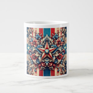rustic/vintage USA/patriotic Large Coffee Mug