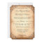 Rustic vintage wedding invitation