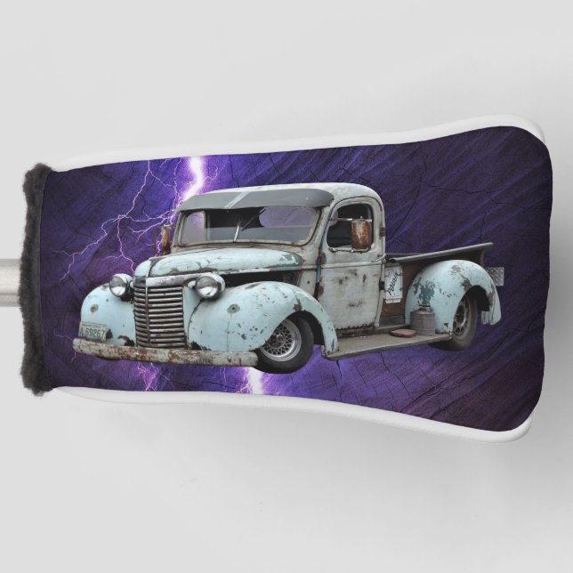 Rustic Wagon Wheel Horseshoes Western Style Golf Head Cover (Front)