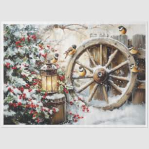 Rustic Wagon Wheel Tissue Paper