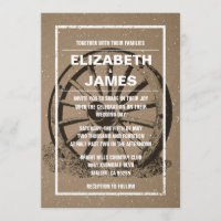 Rustic Wagon Wheel Wedding Invitations