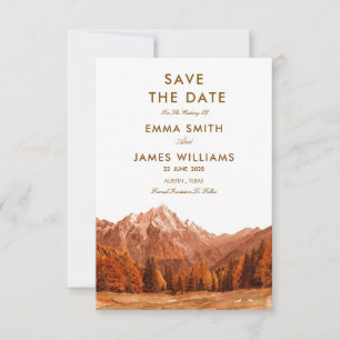 RUSTIC  water colour MOUNTAIN SIMPLE save the date