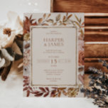 Rustic Watercolor Autumn Floral Frame Wedding Invitation<br><div class="desc">This exquisite invitation captures the essence of autumn's beauty with its delicate floral design and warm terracotta tones. Whether you're planning a rustic outdoor ceremony or an intimate indoor gathering, this invitation sets the perfect tone for your event. Personalise this invitation with your names, wedding date, and venue details to...</div>